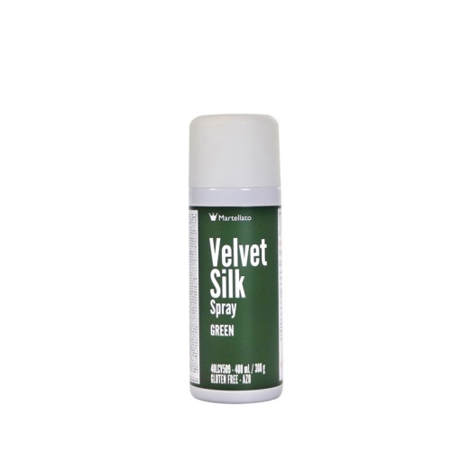 SPRAY VELVET VELVET Silk - хранителен оцветител зелен, 400 ml