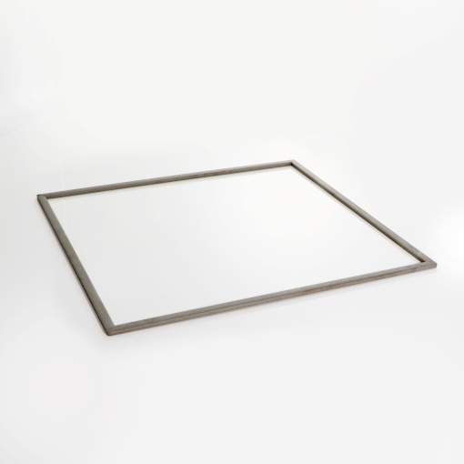 Square stainless steel frame 36 x 36 x H 0.5 cm