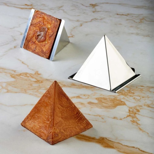 Stainless Steel Baking Tin Products Model Geometric Pyramid 8.5 x 8.5 x H 8.5 cm