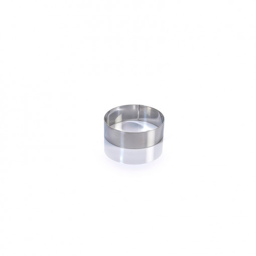 Stainless steel round Ø 12 x H 4 cm