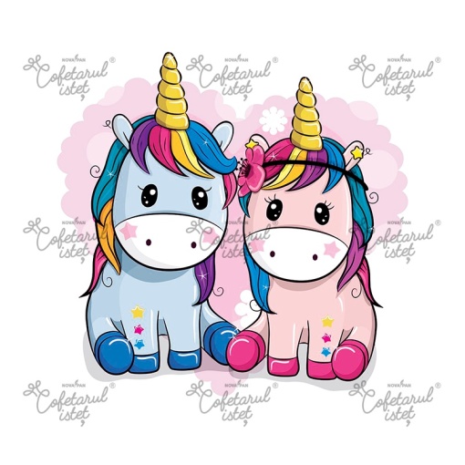 Sugar Paste printed Unicorn Model 14, Ø 20 cm - Confectioner Istet