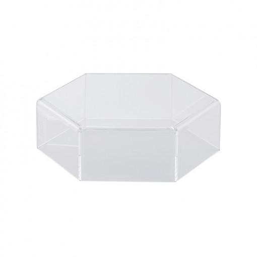 Suport Bufet Plexiglas Transparent Hexagon Mosaic Ø 24 x H 8.5 cm