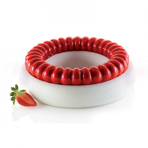 Symphony 3D szilikon tortaforma Ø 24 x H 4,7 cm - 3 db