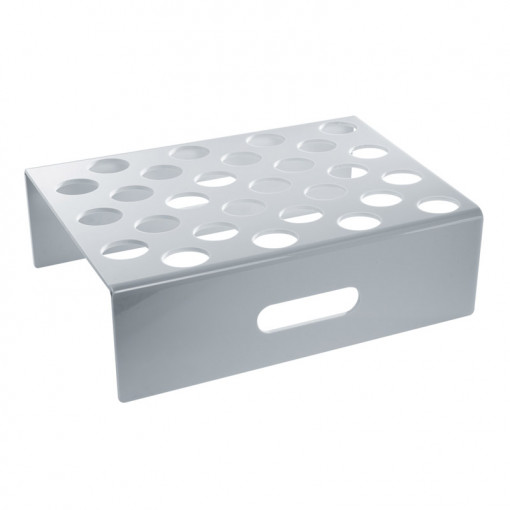White Plexiglas Ice Popsicle Holder, 28 Ice Pops CLP, for Refrigerator