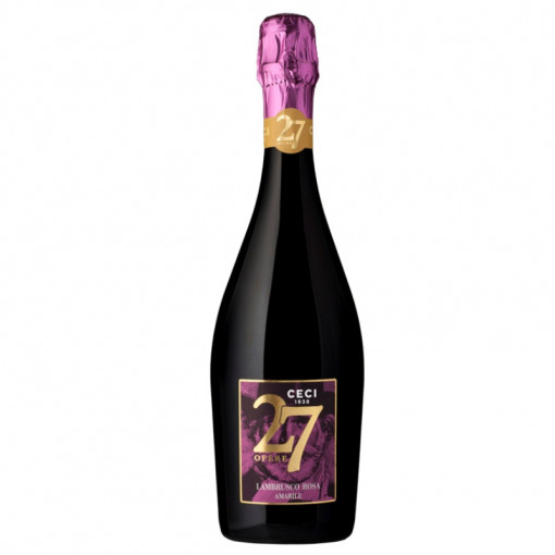 Вино 27 Opere Lambrusco Amabile Amabile Roze Demidulce - Cantine Ceci - 0.75 L
