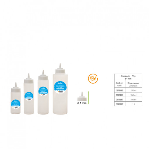 Дозатор за сосове / глазури за дозиране и покриване Ø 4 mm, 500 ml