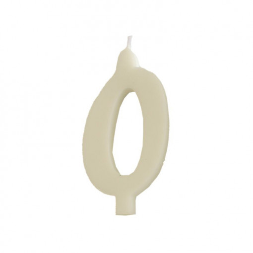 Свещ за торта XL H 12 cm, фигура 0, бяла