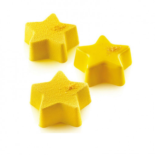 Силиконова форма за звезди Ø 9,4 x H 3,5 cm, 20 кухини, 135 ml (SQ073)