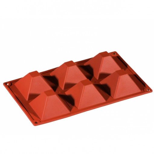 Форма на силициева пирамида 7.1x7.1xh4cm, 6 кухини