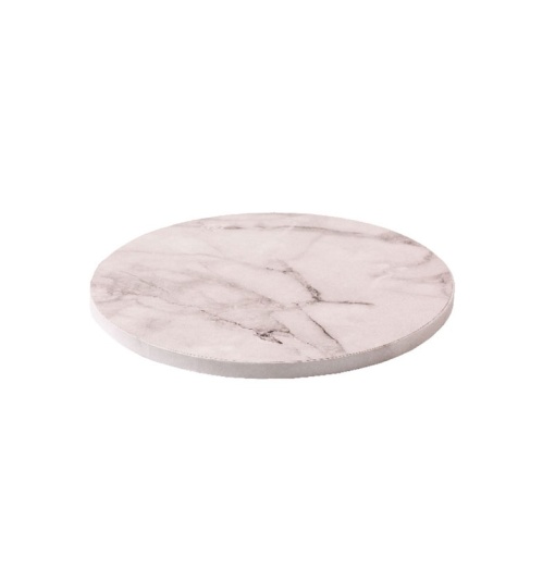 Чиния за торта с бял мраморен модел, Ø 36 x H 1,2 cm