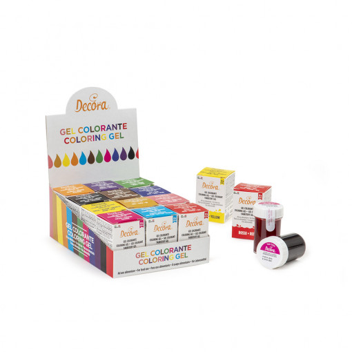12 db-os gél ételfesték készlet, 12 db x 28 gr