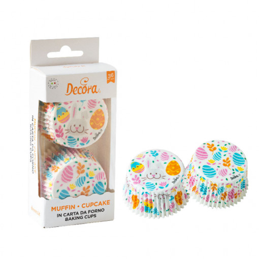 Chese L Paper 2 Patterns Rabbits/Paste, Ø 5 x H 3.2 cm, 36 pcs