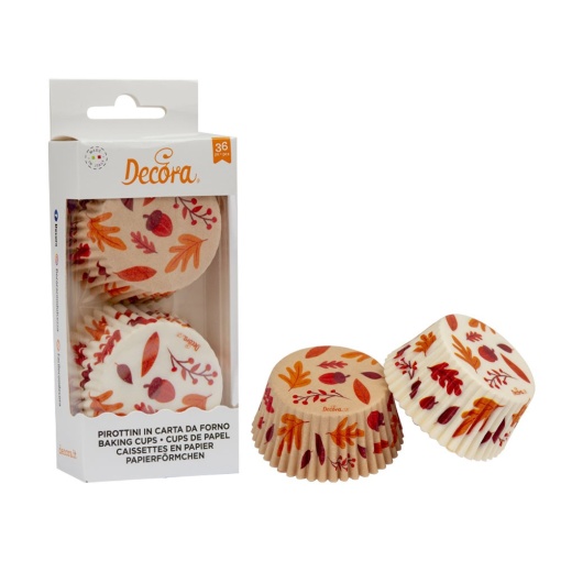 Chese L Paper Autumn pattern Ø 5 x H 3.2 cm, 36 pieces