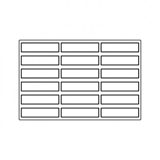 Chocoflex silicone mould 18 cavities Rectangle 9 x 2.2 x H 1 cm