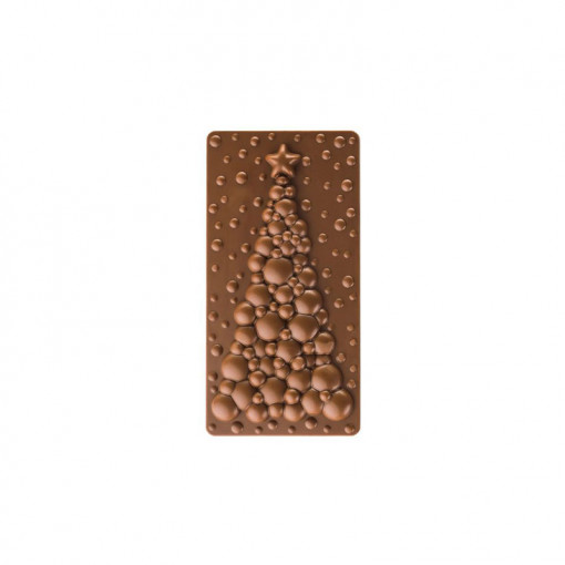 Chocolate bars 15.4 x 7.7 x H 1.3 cm - Bubble Tree polycarbonate mould, 3 cavities