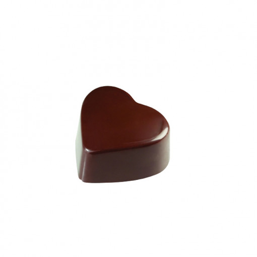 Csokoládé praliné Ø 2,5 x H 2 cm - Polikarbonát forma Szív, 24 üreg, 7 gr, 24 üreg, 7 gr