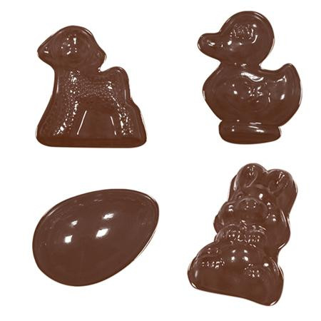 Decor Paste 4 patterns - Plastic Chocolate Chocolate Mould