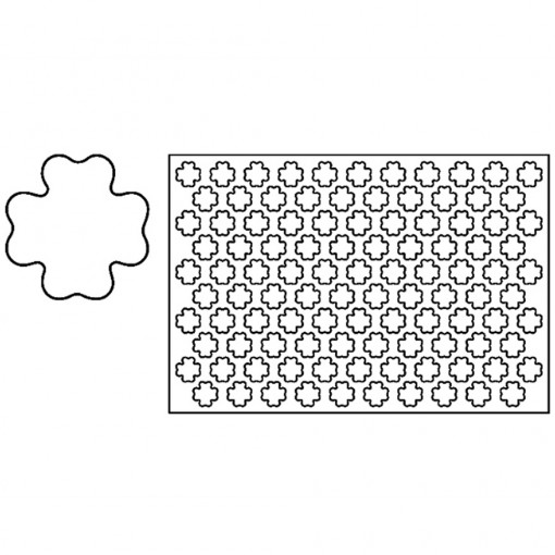 Dough cutter/decorating plate clover Ø4 cm