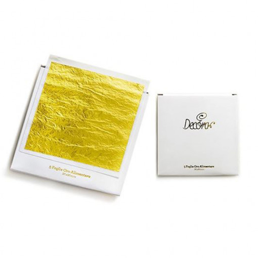 Élelmiszer Arany 23 kt, Foite 8,6 x 8,6 cm, 5 db