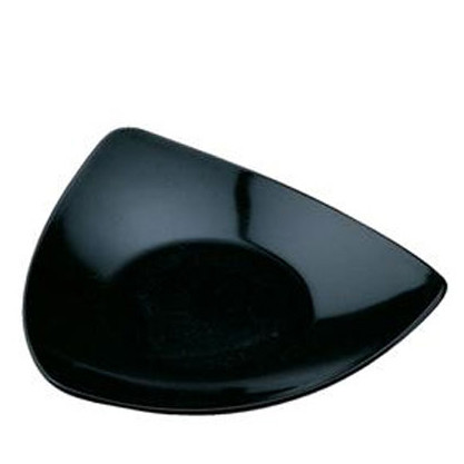 Farfuriute Reutilizabile Triangle Ø 9 x H 1.5 cm, Plastic Negru, Set 100 Buc