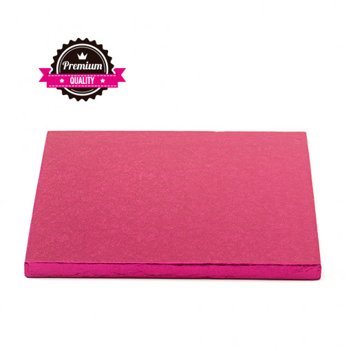 Fuchsia Square Cake Dish, 35 x 35 x H 1.2 cm