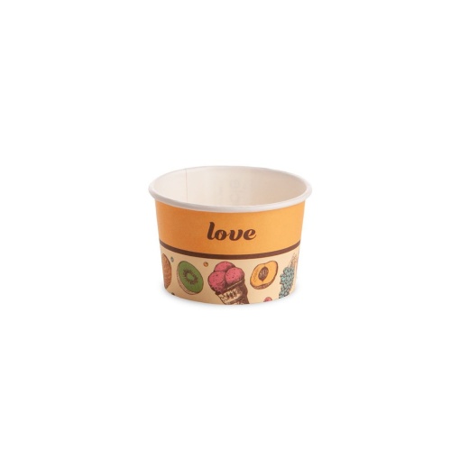 Groovy Cardboard Ice Cream Cup, Ø 6.42 x H 4 cm, 80 ml, Set 55 pcs