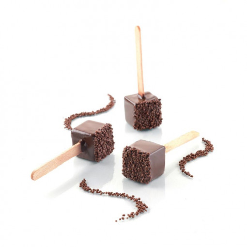 Kube Silicone Ice Cream mould 2 x 2 x H 2 cm, 2 x 15 cavities, 8 ml