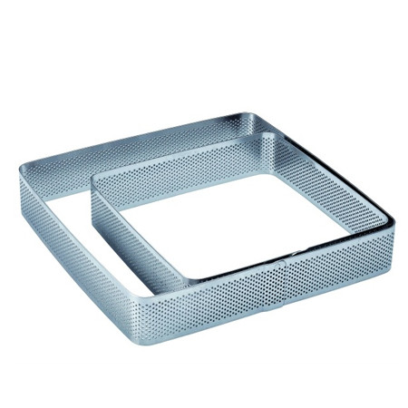 Microperforated Frame Square Rounded Corners, 15x15xH3.5cm