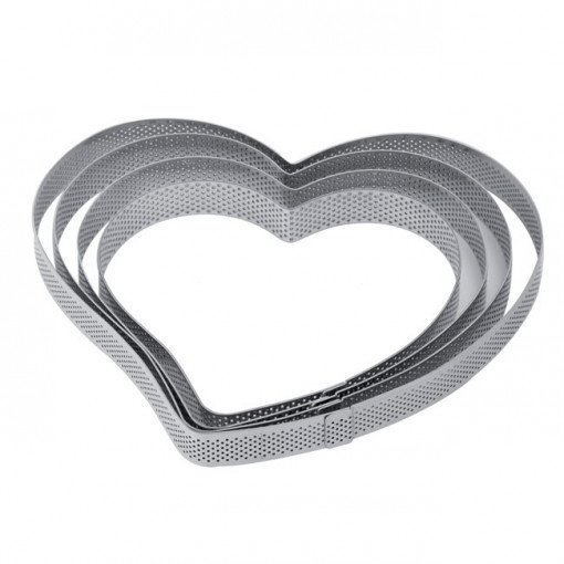 Microperforated Heart Pie Frame, 22.5x21xH2cm