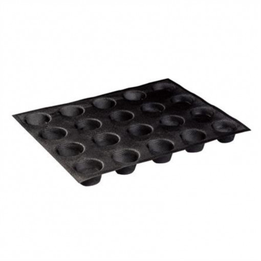 Microperforated Silicon Mould 30x40cm, 20+20 Round Cavities Ø4.8xH2.2cm, Set 2 pcs