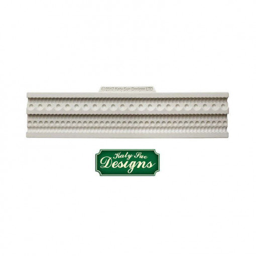 Mulaj Silicon Bordura Snururi Rasucite si Perle, 2 Subiecte L 20 cm - Img 1
