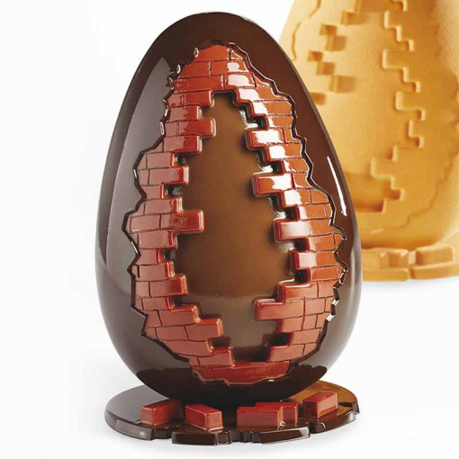 Paste Paste Wall Ø 14.5 x H 20 cm, Set Matrite Plastic 2 Subjects Chocolate