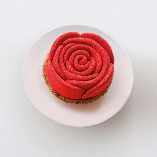 Pavoflex mould 30x40cm Rose Rose Ø 7.8 x H 2.6 cm, 100 ml, 12 cavities