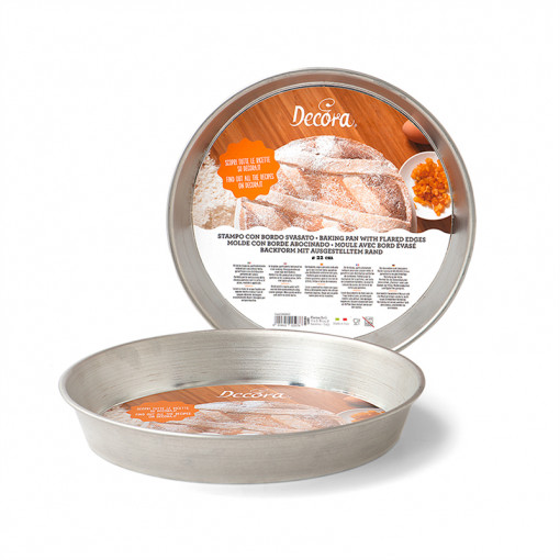 Pie Tray, Plain, Frosted Edges, Ø 22 x H 4 cm, Cositorita Board