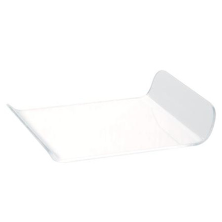 Plastic Base Presentation Single Portion Presentation, Transparent Rectangular Model, 9.7 x 8 x H 2 cm, Set 100 pcs