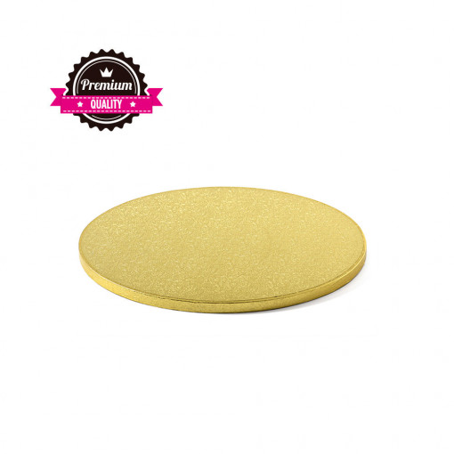 Platou Tort Rotund Auriu, Ø 30 x H 1.2 cm