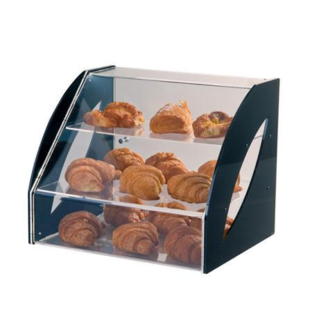 Plexiglas neutral showcase, 3 floors, 37x31cm