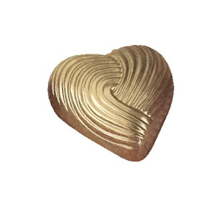 Polikarbonát forma 28 csokoládé praliné szívvel, 3,4 x 3,3 x H 1,1 cm, 7 gr.