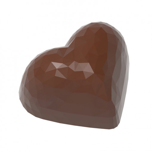 Polikarbonát forma Gyémántszív 21 Praliné csokoládé praliné 3,6 x 2,95 x H 1,9 cm, 13 gr