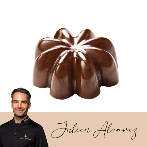 Polycarbonate mould 15 Chocolate Pralines Model VIP Etolie, 3.8 x 3.8 x H 1.5 cm, 12.5 gr