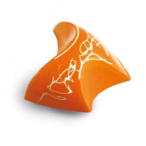 Polycarbonate mould 15 Praline Waves, 4.37 x 3.81 x H 1.41 cm, 27.5x17.5 cm, 9.4 gr