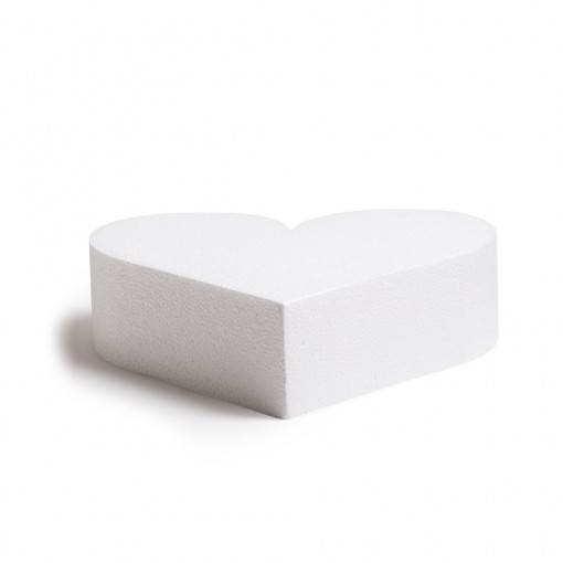 Polystyrene heart mould R 30 x H 7.5 cm
