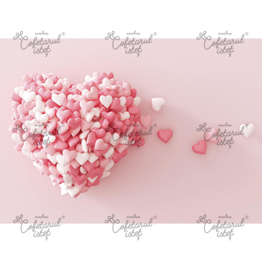 Printed Sugar Paste Valentine's Day Model 1, A4 - Confectioner Istet