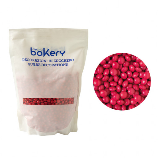 Red Chocolate Flattened Pearls Ø 10 mm, 1 kg