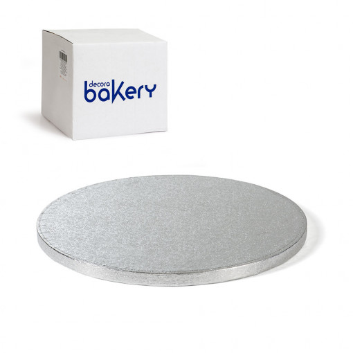 Set of 10 Silver Round Cake Plates, Ø 50 x H 1.2 cm