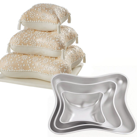 *Set of 3 3D Cake Baking Shapes, Anodised Aluminium