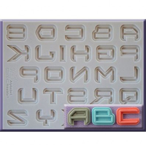 Silicon Alphabet Science Fiction Alphabet mould H 1.9 cm