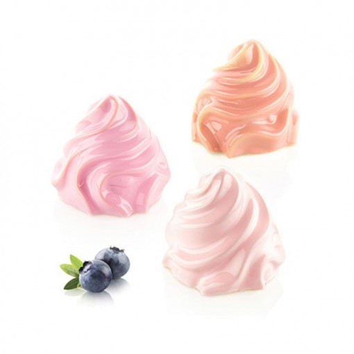 Silicon Chantilly mould Ø 7.3 x H 6.5 cm, 6 cavities, 120 ml