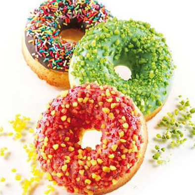 Silicone Doughnut Single Serving Doughnut mould Ø 8.5 x h 2.9 cm, 24 cavities, 133 ml (SQ059)