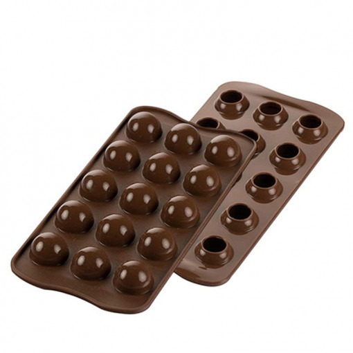 Silikon forma Silikomart 3D Praliné Praliné 3D gömb Ø 2,5 x H 2,7 cm, 15 üreg (SCG50)